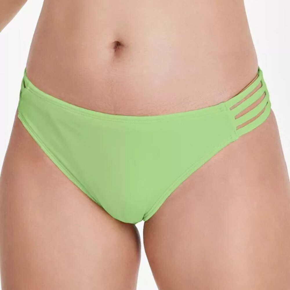 Salt + Cove Juniors' Strappy-Side Hipster Bikini Bottoms Black Size M Swimwear